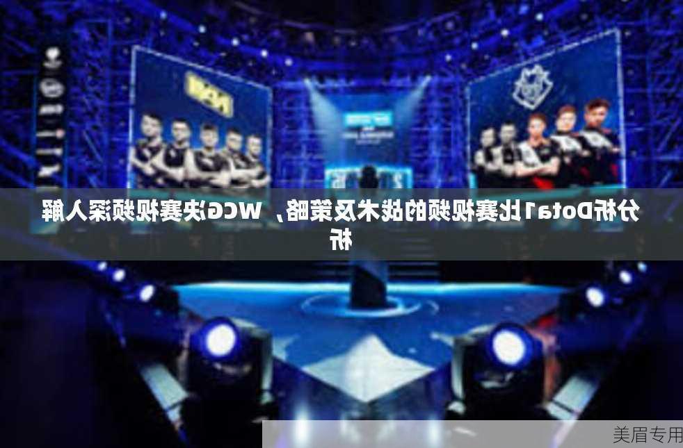 分析Dota1比赛视频的战术及策略，WCG决赛视频深入解析